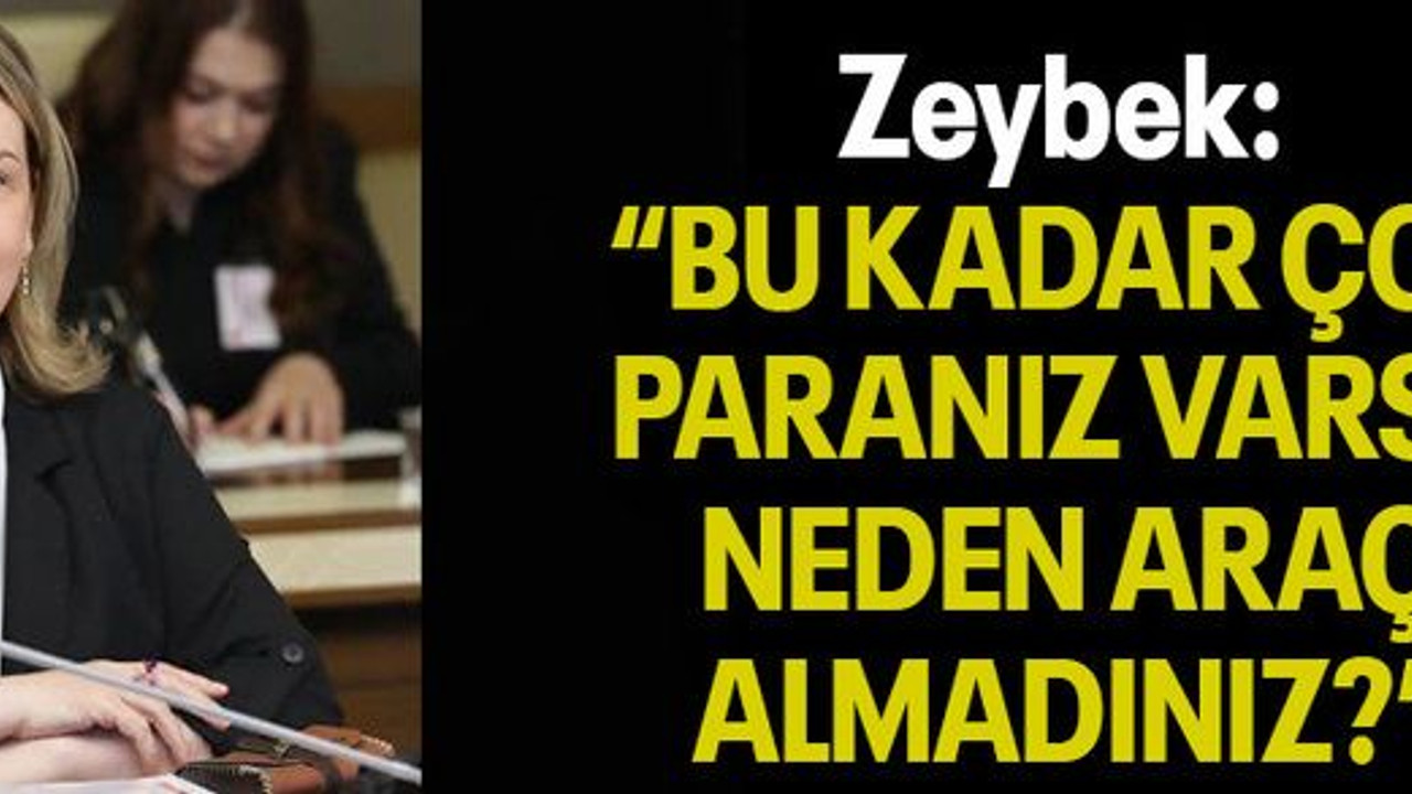 Zeybek: “BU KADAR ÇOK PARANIZ VARSA NEDEN ARAÇ ALMADINIZ?”